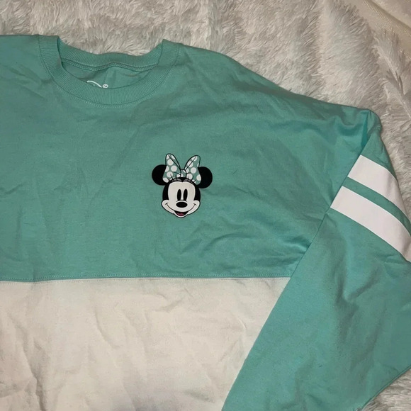 Disney Minnie Mouse Long Sleeve Spirit Jersey Style size Medium (8/10) Varsity - Picture 5 of 5